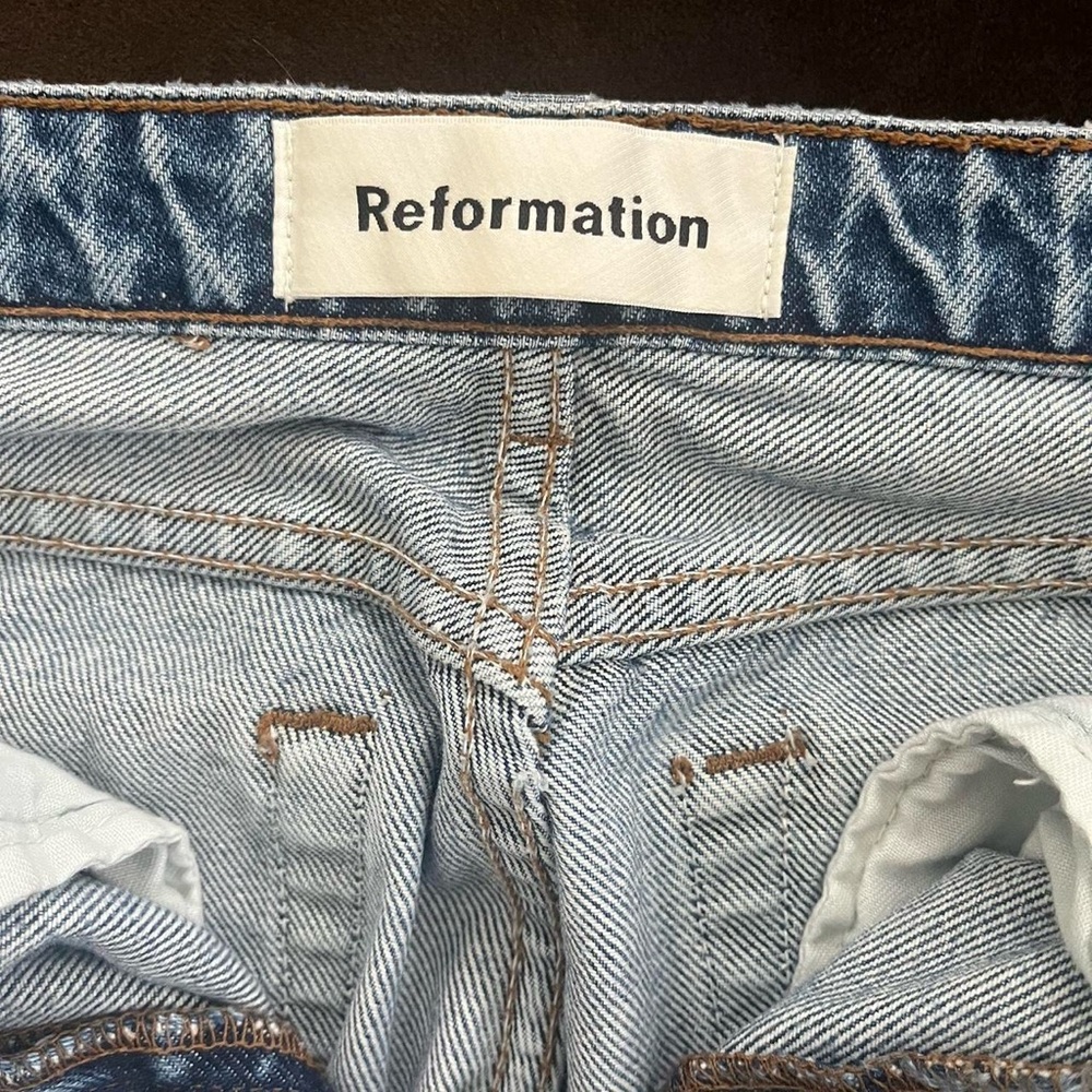 Reformation Light Blue Straight Leg Jeans - Picture 3 of 4